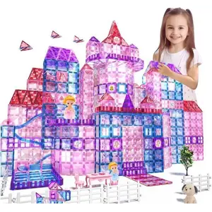 Jeu de Construction Magnétique - KUKUFUN -154 Pièces - Avec poupée pri...