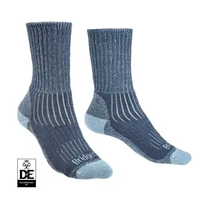 Bridgedale Bottes Confortables en mérinos de Poids Moyen Chaussettes, Bleu, M Femme pas cher