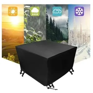 Housse de protection pour salon de jardin carré 120x120x74cm - Noir - ...Vendu parcdiscount