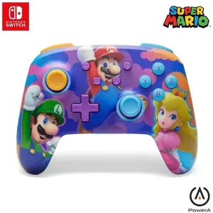Comparateur de prix : PowerA Manette sans fil Super Mario Color Splash Hereos pour Nintendo Switch