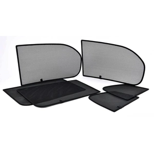 Set de Car Shades compatible avec BMW 5-Serie E61 Touring 2004-2010 (6-pièces), Noir pas cher