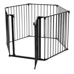 GIANTEX 6 panneaux Barrière de Sécurité enfant multi-fonction en Fer,G...