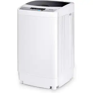 GOPLUS Machine à Laver Automatique Portable- Lave-linges Niveau d'Eau Max. 45L- Pompe de Vidange,Écran d' Affichage LED pas cher