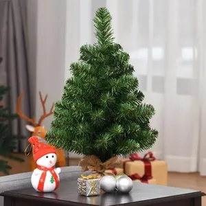 Arbre de Noël Sapin de Noël Artificiel 60CM -67 Branches avec Feuilles PVC Support Métallique, Base en CimentVendu parcostway