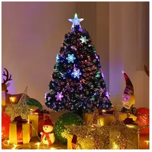 Giantex Costway - Sapin de Noël Arbre de Noël Artificiel avec Lumières led 180CM, 220 Nombre de fibre pas cher