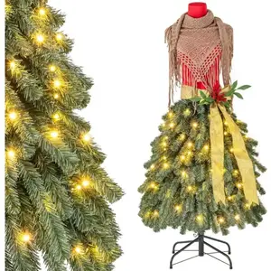 Giantex Sapin de Noël Artificiel Pré-éclairé de 150 cm, Arbre de Noël ... pas cher