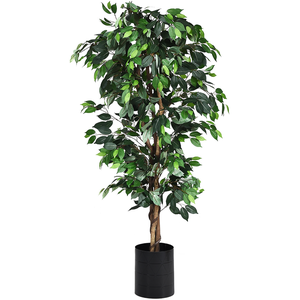 Comparateur de prix : COSTWAY Arbre Artificiel Grand Ficus 180 CM avec Cannes pour Décoratio...