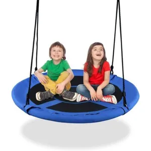 GOPLUS Balançoire Nid d'Oiseau Rond en Tissu Oxford et PP, Ø 100 cm, H...Vendu parcdiscount