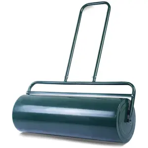 Comparateur de prix : GOPLUS Rouleau à Gazon Jardin 63L Remblayage de Sable et de Eau Diamètre 32CM Poignée en Forme U Noir