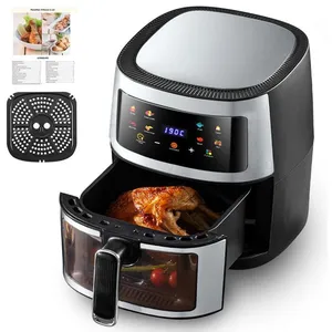 KITYTETY Friteuse à air chaud 6L - Friteuse sans huile avec Fenêtre vi...
