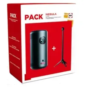 Comparateur de prix : Pack Vidéoprojecteur Anker Nebula Capsule 3 Noir + trépied batterie