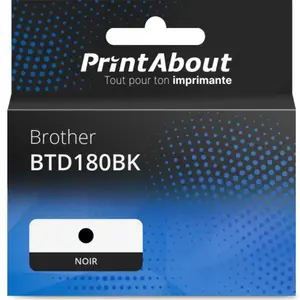 PrintAbout Cartouche compatible Brother BTD180BK - Noir pas cher