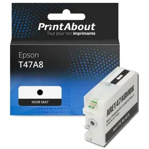 Comparateur de prix : PrintAbout Cartouche compatible Epson T47A8 - Noir mat