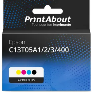 Comparateur de prix : PrintAbout Cartouche compatible Epson C13T05A1/2/3/400 - 4 couleurs - Grande capacité - Multipack
