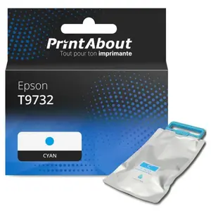 PrintAbout Cartouche compatible Epson T9732 - Cyan - Grande capacitéVendu parprintabout