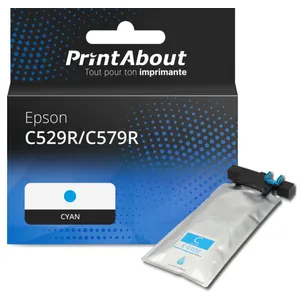 Comparateur de prix : PrintAbout Cartouche compatible Epson C529R/C579R  (T01D200) - Cyan - Très grande capacité