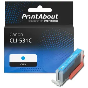 Comparateur de prix : PrintAbout Cartouche compatible Canon CLI-531C - Cyan