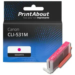 Comparateur de prix : PrintAbout Cartouche compatible Canon CLI-531M - Magenta