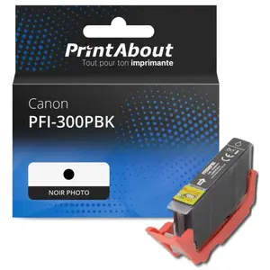 Comparateur de prix : PrintAbout Cartouche compatible Canon PFI-300PBK - Noir photo