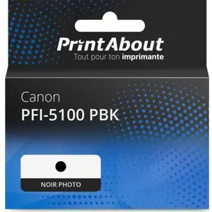 PrintAbout Cartouche compatible Canon PFI-5100 PBK - Noir photo pas cher