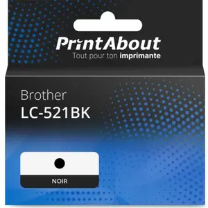 Comparateur de prix : Cartouche compatible Brother LC-521BK - Noir