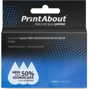 Comparateur de prix : PrintAbout Cartouche compatible Epson 5801/02/03/04/05/06/07/0 (T580) - Packs couleur - Multipack