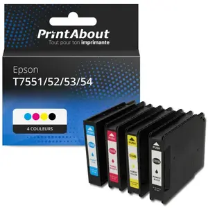 Comparateur de prix : PrintAbout Cartouche compatible Epson T7551/52/53/54 - 4 couleurs - Multipack