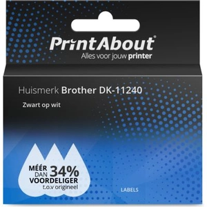 Comparateur de prix : PrintAbout Étiquette compatible Brother DK-11240 - (51mm x 102mm) - Noir sur blanc