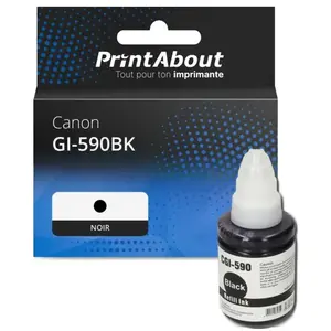 Comparateur de prix : PrintAbout Cartouche compatible Canon GI-590BK - Noir