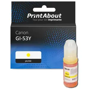 Comparateur de prix : PrintAbout Cartouche compatible Canon GI-53Y - Jaune