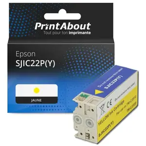 Comparateur de prix : PrintAbout Cartouche compatible Epson SJIC22P(Y) - Jaune