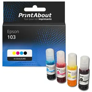 Comparateur de prix : PrintAbout Cartouche compatible Epson 103 (C13T00S64A) - 4 couleurs - Multipack