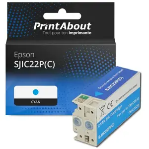 Comparateur de prix : PrintAbout Cartouche compatible Epson SJIC22P(C) - Cyan