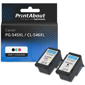 Comparateur de prix : PrintAbout huismerk Inktcartridge PG-545XL / CL-546XL Zwart + 3 kleure...