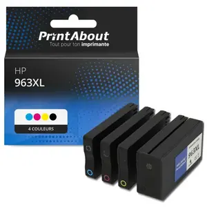 Comparateur de prix : PrintAbout Cartouche compatible HP 963XL (6ZC70AE) - 4 couleurs - Grande capacité - Multipack