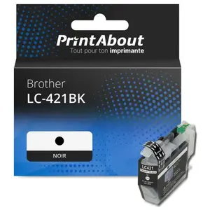 Comparateur de prix : PrintAbout Cartouche compatible Brother LC-421BK - Noir