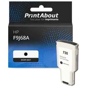 Comparateur de prix : PrintAbout Cartouche compatible HP F9J68A (728) - Noir mat - Très grande capacité