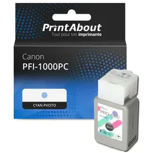 Comparateur de prix : PrintAbout Cartouche compatible Canon PFI-1000PC - Cyan photo