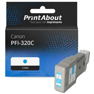 Comparateur de prix : PrintAbout Cartouche compatible Canon PFI-320C - Cyan - Grande capacité