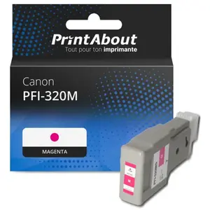Comparateur de prix : PrintAbout Cartouche compatible Canon PFI-320M - Magenta - Grande capacité