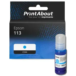 Comparateur de prix : PrintAbout Cartouche compatible Epson 113 (C13T06B240) - Cyan