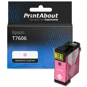 Comparateur de prix : PrintAbout Cartouche compatible Epson T7606 - Magenta clair vif