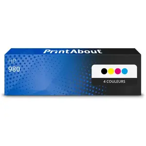 PrintAbout Cartouche compatible HP 980 (D8J07/08/09/10A) - 4 couleurs - MultipackVendu parprintabout