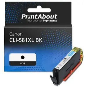 Comparateur de prix : PrintAbout Cartouche compatible Canon CLI-581XL BK - Noir - Grande capacité