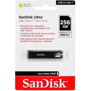 Comparateur de prix : SanDisk SanDisk Ultra - Clé USB - 256 Go - USB 3.1 Gen 1 / USB-C