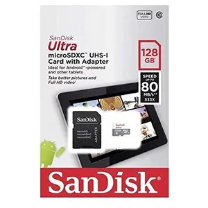 Comparateur de prix : Carte mémoire microSDXC SANDISK 128Go - UHS-I / Class10 - Adaptateur inclus