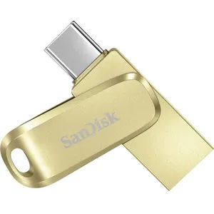 SanDisk 512GB Ultra Dual Drive Luxe, Clé USB Type-C, entièrement métallique, jusqu'à 400 Mo/s, avec connecteurs USB Type-C et USB Type-A réversibles, pour smartphones, tablettes, Mac et PC, L'or pas cher