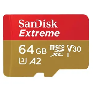 SanDisk Extreme - Carte mémoire flash - 64 Go - A2 / Video Class V30 /...