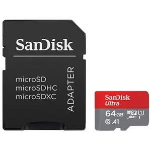 Comparateur de prix : Sandisk Carte Ultra microSDXC 64GB + SD Adapter 140MB/s A1 Class 10 UHS-I