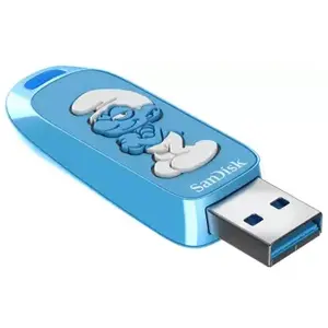 Clé USB SANDISK 64Go 3.2 Edition Schtroumpf a lunettes pas cher
